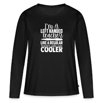 Left Handers Left Handed - Women's Premium Organic Long Sleeve Shirt - black - Front - Julia (174cm)