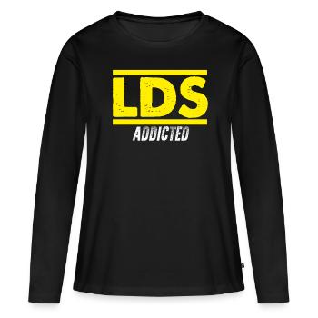 Lustiger Mormonen-Heilige der Letzten Tage Mission - Frauen Premium Bio Langarmshirt - Schwarz - Vorne - Julia (174cm)
