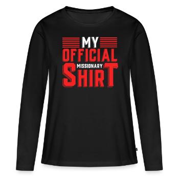 SDJ mormon - T-shirt manches longues Premium bio Femme - noir - Devant - Julia (174cm)