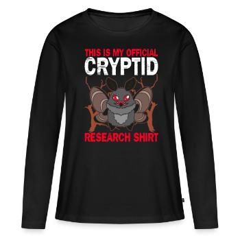 Mothman Kryptide Folklore - Frauen Premium Bio Langarmshirt - Schwarz - Vorne - Julia (174cm)