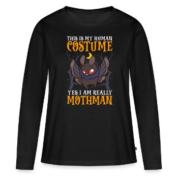 Kryptide Folklore - Frauen Premium Bio Langarmshirt - Schwarz - Vorne - Julia (174cm)