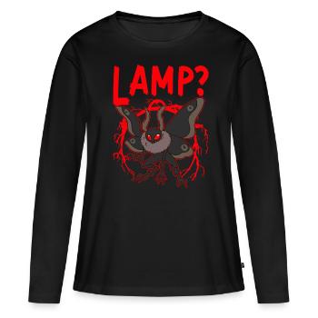 Mothman Kryptide Folklore - Frauen Premium Bio Langarmshirt - Schwarz - Vorne - Julia (174cm)