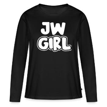 Témoins de Jéhovah - T-shirt manches longues Premium bio Femme - noir - Devant - Julia (174cm)