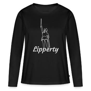 Hermann Monument Lipperty - T-shirt manches longues Premium bio Femme - noir - Devant - Julia (174cm)