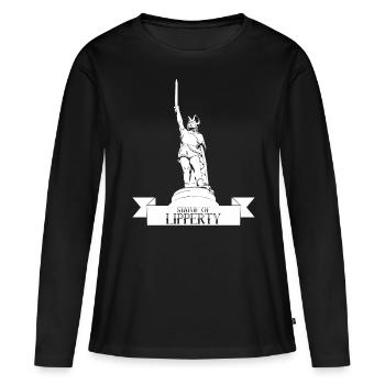 Monument Hermann Statue de Lipperty - T-shirt manches longues Premium bio Femme - noir - Devant - Julia (174cm)