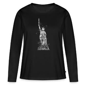Hermann Monument Arminius - T-shirt manches longues Premium bio Femme - noir - Devant - Julia (174cm)