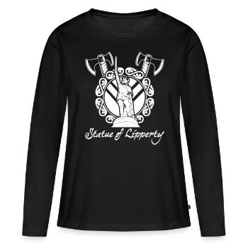 Hermann Monument Germane - T-shirt manches longues Premium bio Femme - noir - Devant - Julia (174cm)