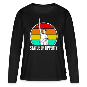 Monument Hermann de la forêt de Teuteburg - T-shirt manches longues Premium bio Femme - noir - Devant - Julia (174cm)