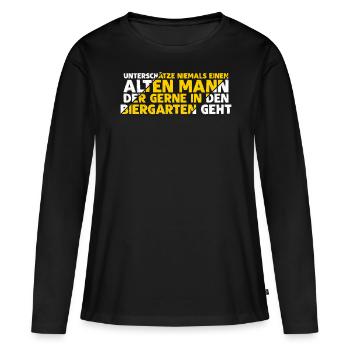 Biergarten Bier Bierfest - Frauen Premium Bio Langarmshirt - Schwarz - Vorne - Julia (174cm)