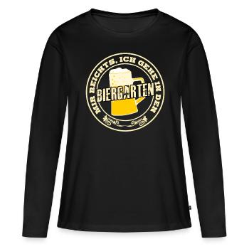 Biergarten Bierglas Bier Biertrinker - Frauen Premium Bio Langarmshirt - Schwarz - Vorne - Julia (174cm)