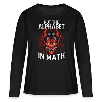 Drôle de satanisme Satan satanique - T-shirt manches longues Premium bio Femme - noir - Devant - Julia (174cm)