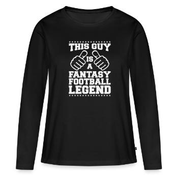 Fans de football américain Joueur de football Fantasy - T-shirt manches longues Premium bio Femme - noir - Devant - Julia (174cm)