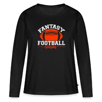 Fans de football américain Joueur de football Fantasy - T-shirt manches longues Premium bio Femme - noir - Devant - Julia (174cm)