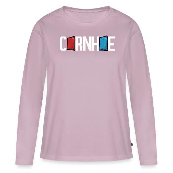 Lustiges Cornhole Corn Hole - Frauen Premium Bio Langarmshirt - Altrosa - Vorne - Julia (174cm)