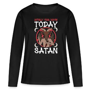 Satanisme satanique - T-shirt manches longues Premium bio Femme - noir - Devant - Julia (174cm)