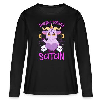Satanisme satanique - T-shirt manches longues Premium bio Femme - noir - Devant - Julia (174cm)