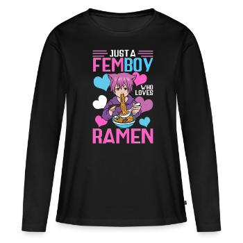 Cross Dressing - Frauen Premium Bio Langarmshirt - Schwarz - Vorne - Julia (174cm)