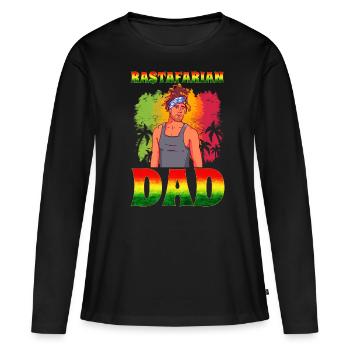 Rastafari Rasta - T-shirt manches longues Premium bio Femme - noir - Devant - Julia (174cm)