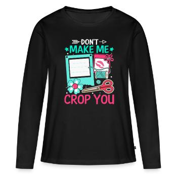 Scrapbooking Scrapbooker - T-shirt manches longues Premium bio Femme - noir - Devant - Julia (174cm)