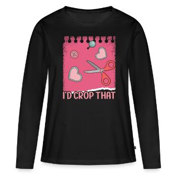 Scrapbooking Scrapbooker - T-shirt manches longues Premium bio Femme - noir - Devant - Julia (174cm)