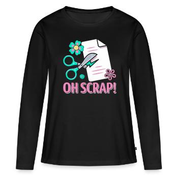 Scrapbooking Scrapbooker - T-shirt manches longues Premium bio Femme - noir - Devant - Julia (174cm)