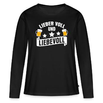 Bier Saufen Alkohol Junggesellenabschied - Frauen Premium Bio Langarmshirt - Schwarz - Vorne - Julia (174cm)
