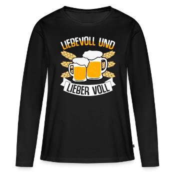 Bier Alkohol Junggesellenabschied - Frauen Premium Bio Langarmshirt - Schwarz - Vorne - Julia (174cm)