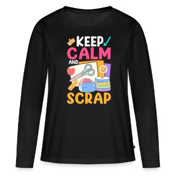 Scrapbooking Scrapbooker - T-shirt manches longues Premium bio Femme - noir - Devant - Julia (174cm)
