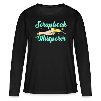 Scrapbooking Scrapbooker - T-shirt manches longues Premium bio Femme - noir - Devant - Julia (174cm)