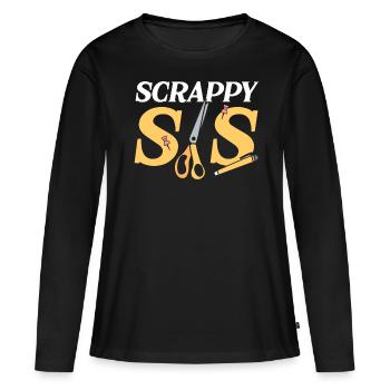 Scrapbooking Scrapbooker - T-shirt manches longues Premium bio Femme - noir - Devant - Julia (174cm)