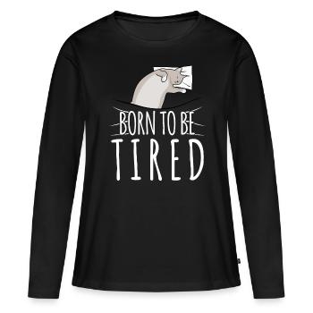 Sleeping Sleep Cat Cat Sleep Shirt - Women's Premium Organic Long Sleeve Shirt - black - Front - Julia (174cm)