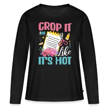 Scrapbooking Scrapbooker - T-shirt manches longues Premium bio Femme - noir - Devant - Julia (174cm)