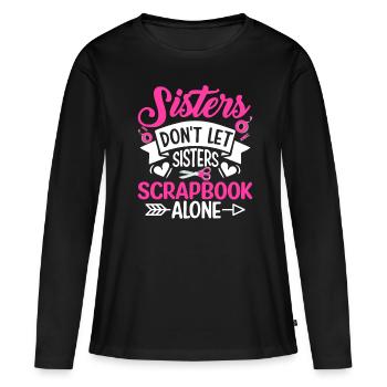 Scrapbooking Scrapbooker - T-shirt manches longues Premium bio Femme - noir - Devant - Julia (174cm)