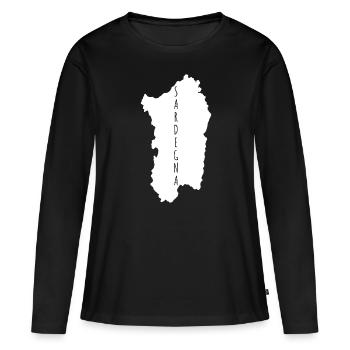 Sardegna Sardaigne Vacances Sardaigne - T-shirt manches longues Premium bio Femme - noir - Devant - Julia (174cm)