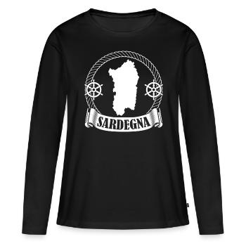 Sardaigne Sardegna Sardaigne - T-shirt manches longues Premium bio Femme - noir - Devant - Julia (174cm)