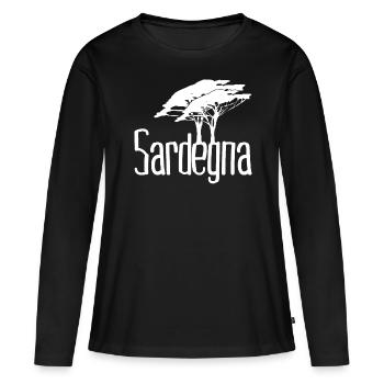 Sardaigne Arbres Sardegna Sardaigne - T-shirt manches longues Premium bio Femme - noir - Devant - Julia (174cm)