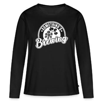 Brasserie de bière Brasserie de houblon de bière - T-shirt manches longues Premium bio Femme - noir - Devant - Julia (174cm)