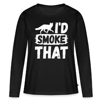 Coyote Hunt Coyote Hunter Yote - T-shirt manches longues Premium bio Femme - noir - Devant - Julia (174cm)