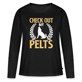 Coyote Hunt Coyote Hunter Yote - T-shirt manches longues Premium bio Femme - noir - Devant - Julia (174cm)
