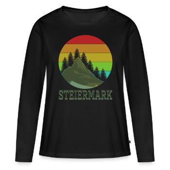 Tourisme Styrie - T-shirt manches longues Premium bio Femme - noir - Devant - Julia (174cm)