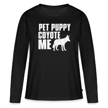 Coyote Hunt Coyote Hunter Yote - T-shirt manches longues Premium bio Femme - noir - Devant - Julia (174cm)