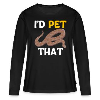 Kenya Sand Boa Snake Propriétaire - T-shirt manches longues Premium bio Femme - noir - Devant - Julia (174cm)