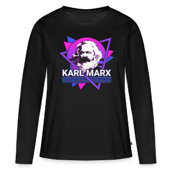 Socialisme socialiste Communisme communiste - T-shirt manches longues Premium bio Femme - noir - Devant - Julia (174cm)