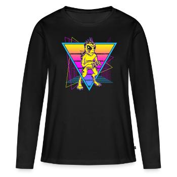 Chupacabra Crypto Cryptozoology Retro - Women's Premium Organic Long Sleeve Shirt - black - Front - Julia (174cm)