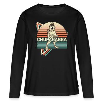 Chupacabra Crypto Cryptozoology Retro - Women's Premium Organic Long Sleeve Shirt - black - Front - Julia (174cm)