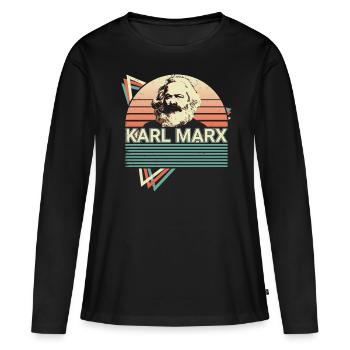 Socialisme socialiste Communisme communiste - T-shirt manches longues Premium bio Femme - noir - Devant - Julia (174cm)