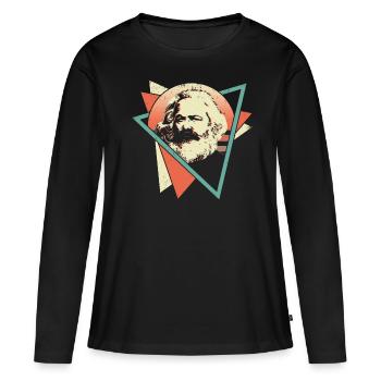Karl Marx Socialisme socialiste Communiste - T-shirt manches longues Premium bio Femme - noir - Devant - Julia (174cm)
