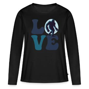 Bigfoot Sasquatch - T-shirt manches longues Premium bio Femme - noir - Devant - Julia (174cm)