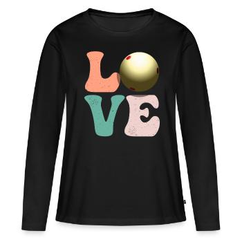Billard Pool - Frauen Premium Bio Langarmshirt - Schwarz - Vorne - Julia (174cm)