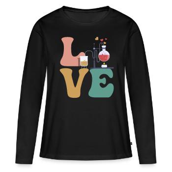 Biochemie Biochemiker Experiment - Frauen Premium Bio Langarmshirt - Schwarz - Vorne - Julia (174cm)